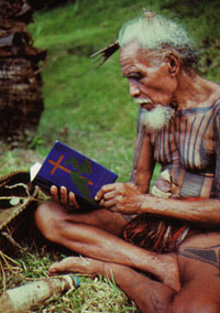 Islander with Bible